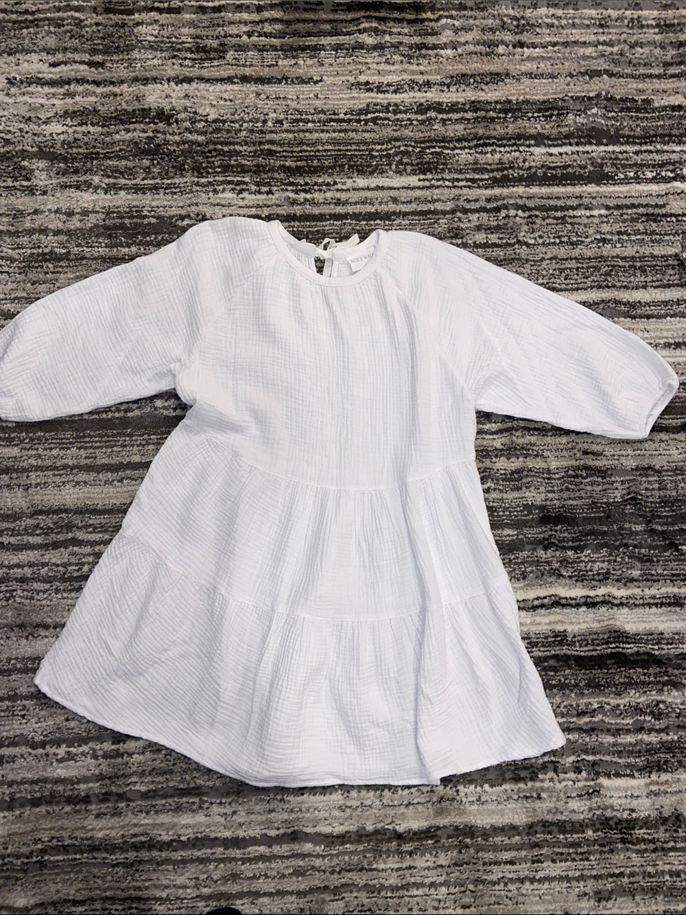 NWT Alice Walk White Textured Baby Doll Dress Medium
